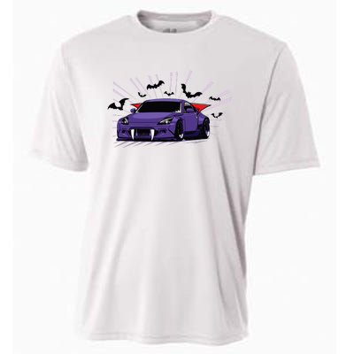 Spooky Halloween Jdm 350z Z33 Vampire Drift Car Illustrated Cooling Performance Crew T-Shirt