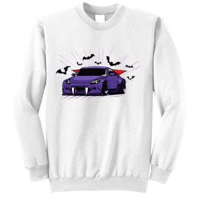 Spooky Halloween Jdm 350z Z33 Vampire Drift Car Illustrated Sweatshirt