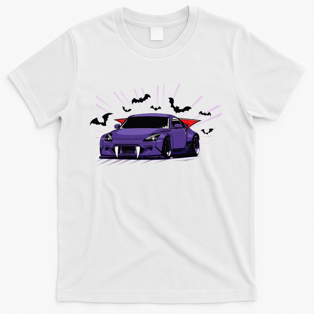 Spooky Halloween Jdm 350z Z33 Vampire Drift Car Illustrated T-Shirt