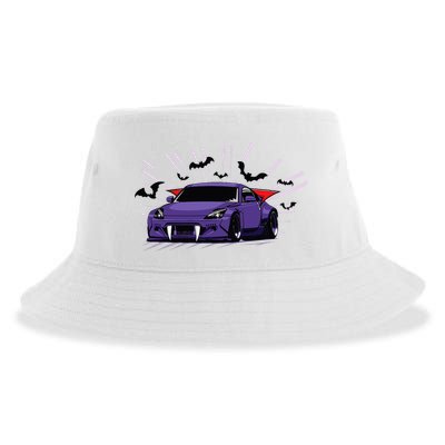 Spooky Halloween Jdm 350z Z33 Vampire Drift Car Illustrated Sustainable Bucket Hat