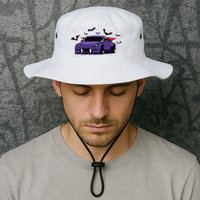 Spooky Halloween Jdm 350z Z33 Vampire Drift Car Illustrated Bucket Hat