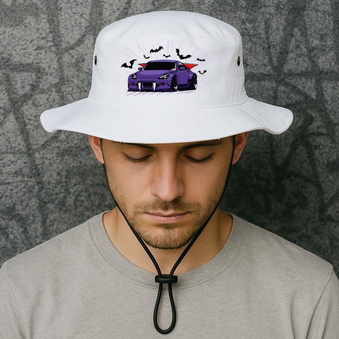 Spooky Halloween Jdm 350z Z33 Vampire Drift Car Illustrated Bucket Hat