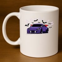 Spooky Halloween Jdm 350z Z33 Vampire Drift Car Illustrated 11oz C Handle Ceramic Mug