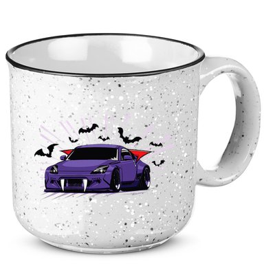 Spooky Halloween Jdm 350z Z33 Vampire Drift Car Illustrated 15oz Campfire Ceramic Mug