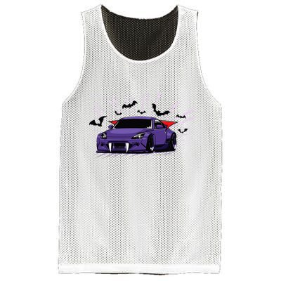 Spooky Halloween Jdm 350z Z33 Vampire Drift Car Illustrated Mesh Reversible Basketball Jersey Tank