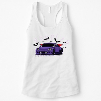 Spooky Halloween Jdm 350z Z33 Vampire Drift Car Illustrated Womens Tank Top