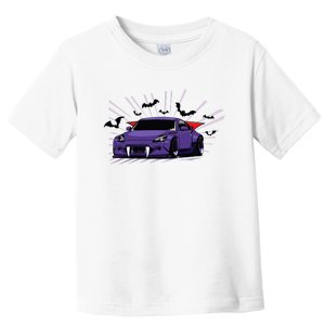 Spooky Halloween Jdm 350z Z33 Vampire Drift Car Illustrated Toddler T-Shirt