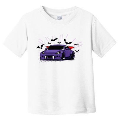 Spooky Halloween Jdm 350z Z33 Vampire Drift Car Illustrated Toddler T-Shirt
