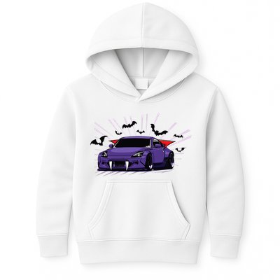 Spooky Halloween Jdm 350z Z33 Vampire Drift Car Illustrated Kids Hoodie