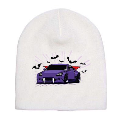 Spooky Halloween Jdm 350z Z33 Vampire Drift Car Illustrated Short Acrylic Beanie