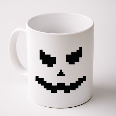 Scary Halloween Jack O Lantern Pumpkin Evil Smile Pixel Game Coffee Mug