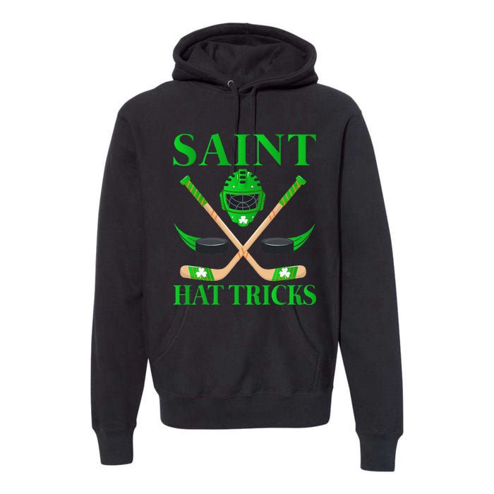 Saint Hatricks Leprechaun Hockey St. Patrick's Day Premium Hoodie