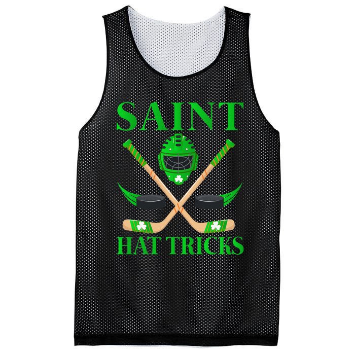 Saint Hatricks Leprechaun Hockey St. Patrick's Day Mesh Reversible Basketball Jersey Tank