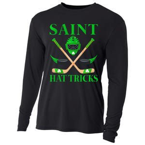 Saint Hatricks Leprechaun Hockey St. Patrick's Day Cooling Performance Long Sleeve Crew