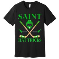 Saint Hatricks Leprechaun Hockey St. Patrick's Day Premium T-Shirt