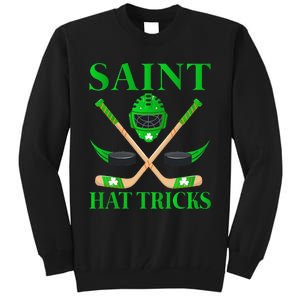 Saint Hatricks Leprechaun Hockey St. Patrick's Day Tall Sweatshirt