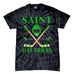 Saint Hatricks Leprechaun Hockey St. Patrick's Day Tie-Dye T-Shirt