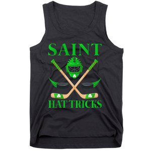 Saint Hatricks Leprechaun Hockey St. Patrick's Day Tank Top