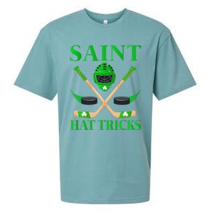 Saint Hatricks Leprechaun Hockey St. Patrick's Day Sueded Cloud Jersey T-Shirt