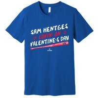 Sam Hentges Lovin On Valentines Day Baseball Lover Great Gift Premium T-Shirt