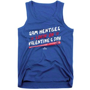 Sam Hentges Lovin On Valentines Day Baseball Lover Great Gift Tank Top