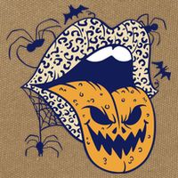 Spooky Halloween Lips Cotton Canvas Backpack