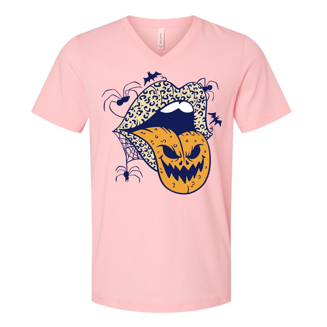 Spooky Halloween Lips V-Neck T-Shirt