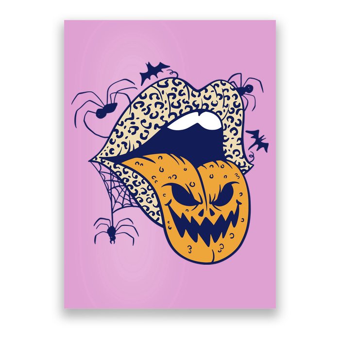 Spooky Halloween Lips Poster