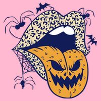 Spooky Halloween Lips Poster