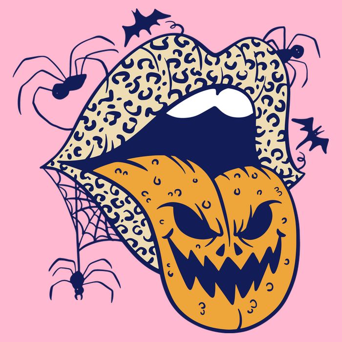 Spooky Halloween Lips Poster