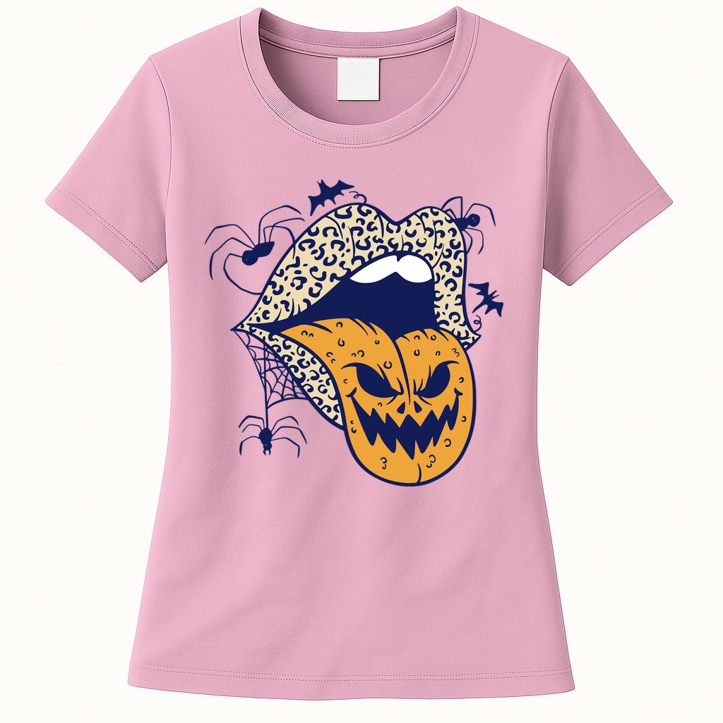 Spooky Halloween Lips Womens T-Shirt