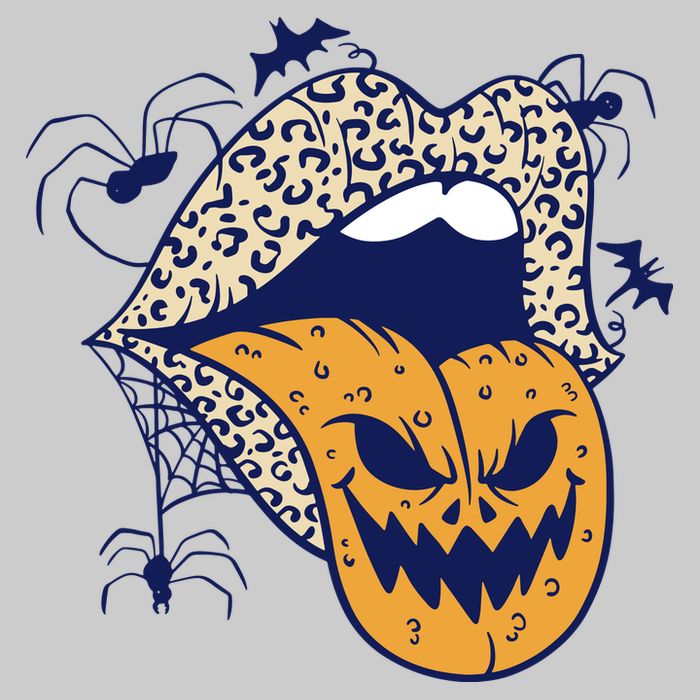 Spooky Halloween Lips Tie-Dye T-Shirt