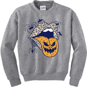 Spooky Halloween Lips Kids Sweatshirt