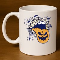 Spooky Halloween Lips 11oz C Handle Ceramic Mug