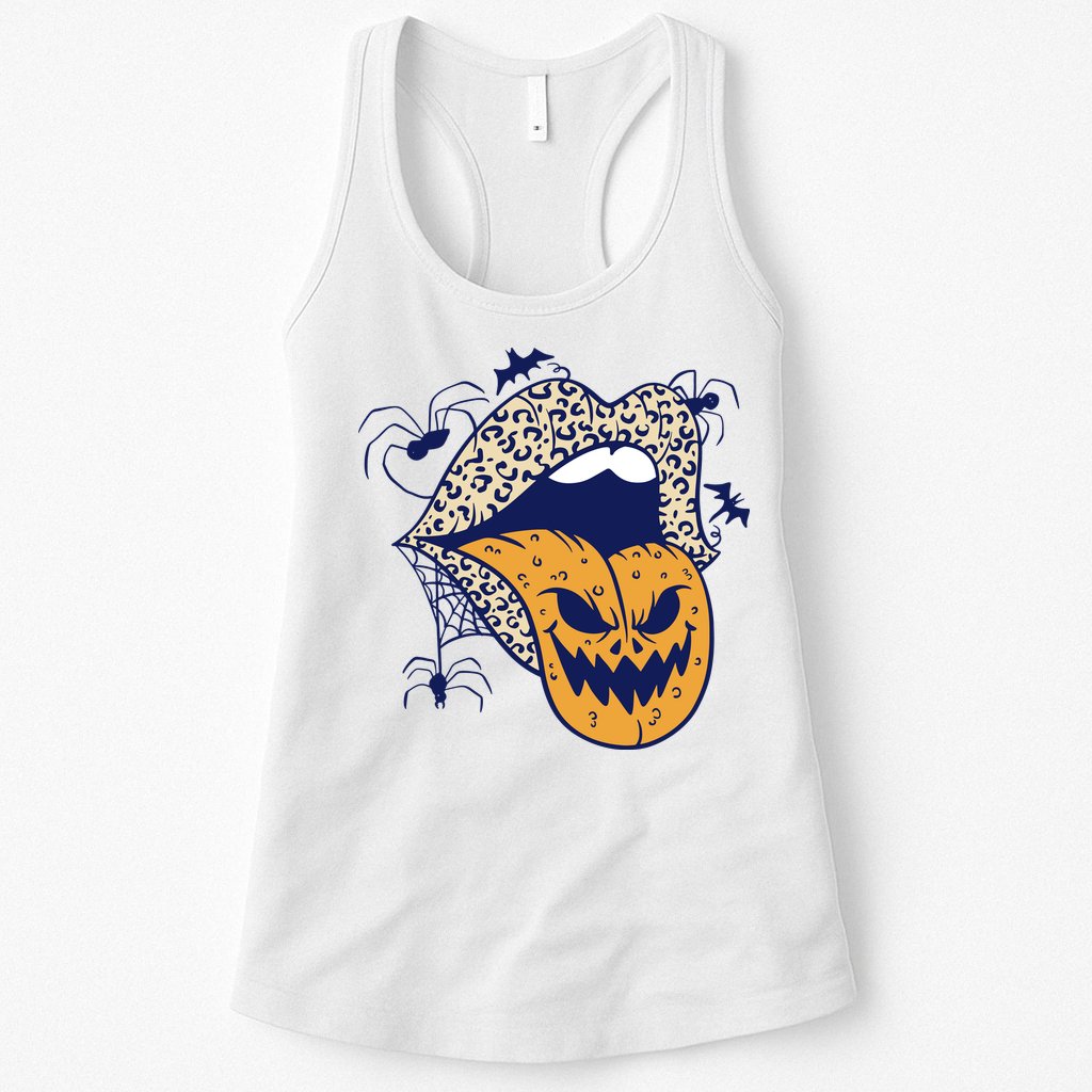 Spooky Halloween Lips Womens Tank Top