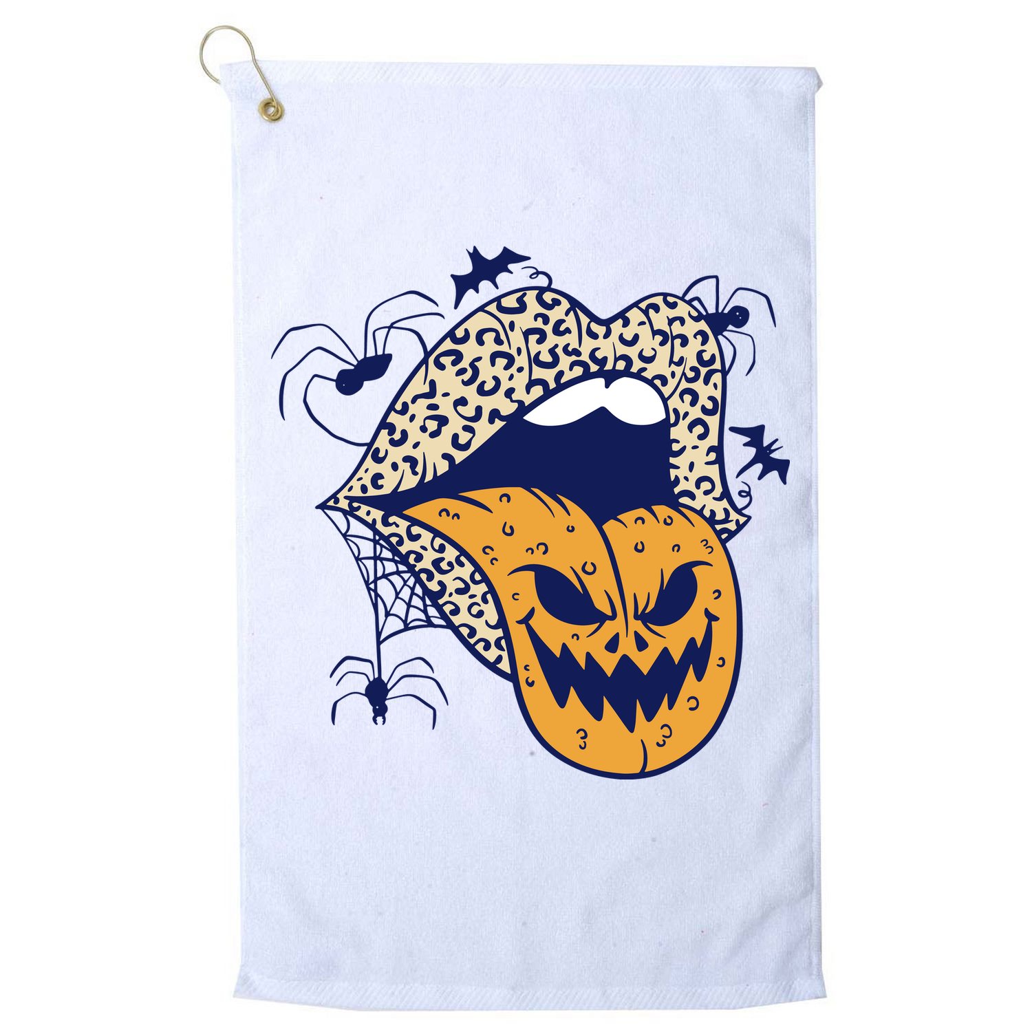 Spooky Halloween Lips Golf Towel