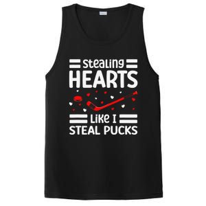 Stealing Hearts Like I Steal Pucks Hockey Valentines Day PosiCharge Competitor Tank