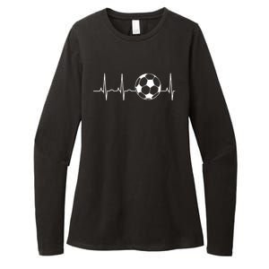 Soccer Heartbeat Lover Womens CVC Long Sleeve Shirt