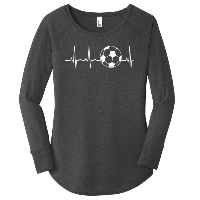 Soccer Heartbeat Lover Women's Perfect Tri Tunic Long Sleeve Shirt