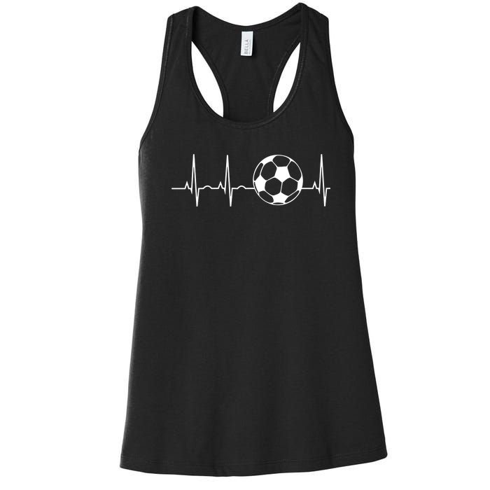 Soccer Heartbeat Lover Women's Racerback Tank