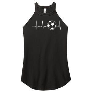 Soccer Heartbeat Lover Women's Perfect Tri Rocker Tank