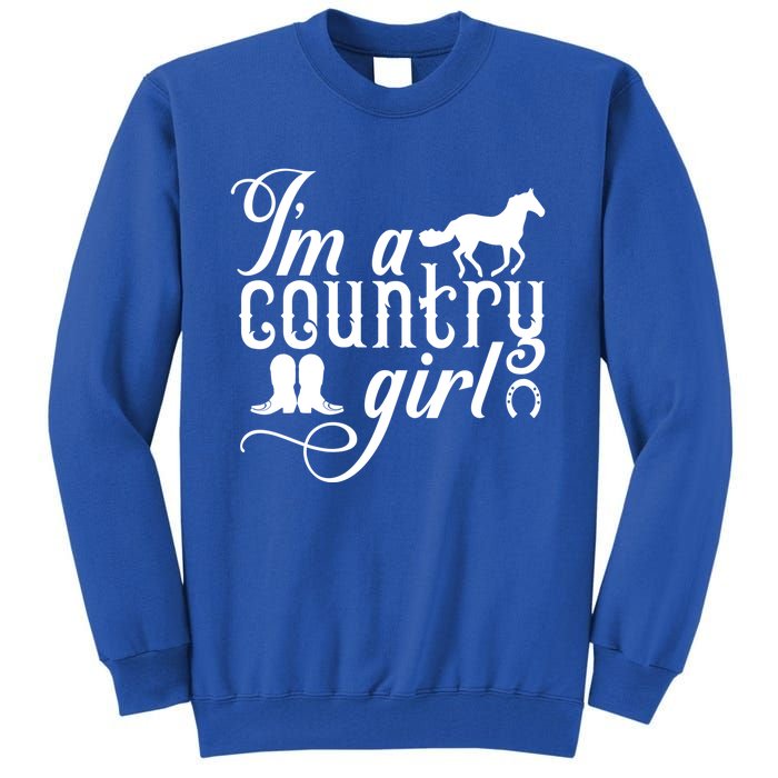 Sassy Horse Lover Cow Gift Farmer Cow Boots Gift Tall Sweatshirt