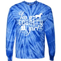 Sassy Horse Lover Cow Gift Farmer Cow Boots Gift Tie-Dye Long Sleeve Shirt