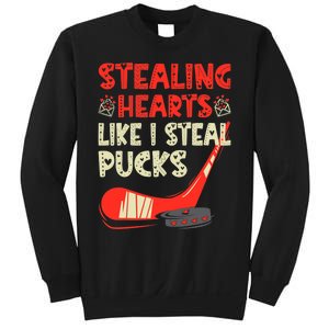 Stealing Heart Like I Steal Pucks Valentines Day Hockey Sweatshirt