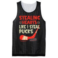 Stealing Heart Like I Steal Pucks Valentines Day Hockey Mesh Reversible Basketball Jersey Tank