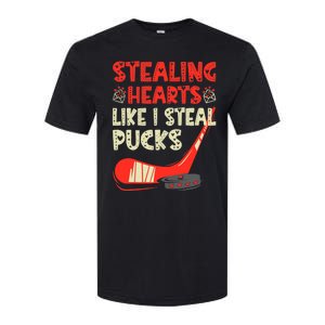 Stealing Heart Like I Steal Pucks Valentines Day Hockey Softstyle CVC T-Shirt