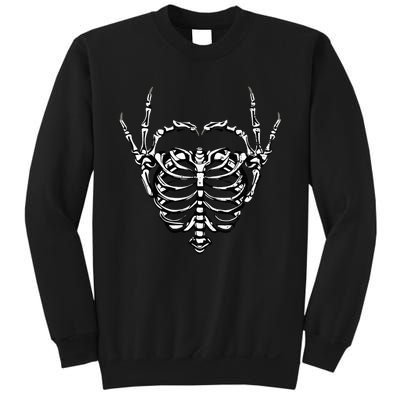 Skeleton Hands Love Heart Halloween Costume Sweatshirt