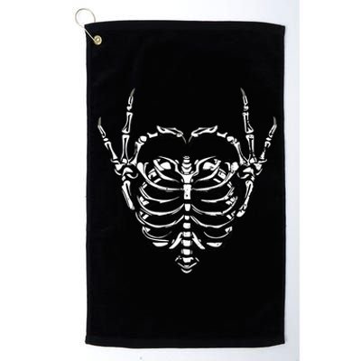 Skeleton Hands Love Heart Halloween Costume Platinum Collection Golf Towel