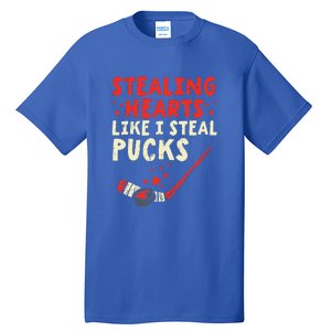 Stealing Heart Like I Steal Pucks Valentines Day Hockey Tall T-Shirt