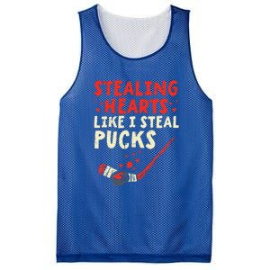 Stealing Heart Like I Steal Pucks Valentines Day Hockey Mesh Reversible Basketball Jersey Tank